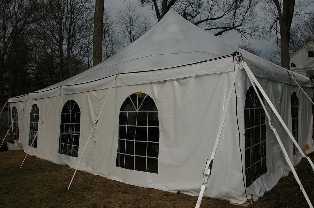 a frame tent