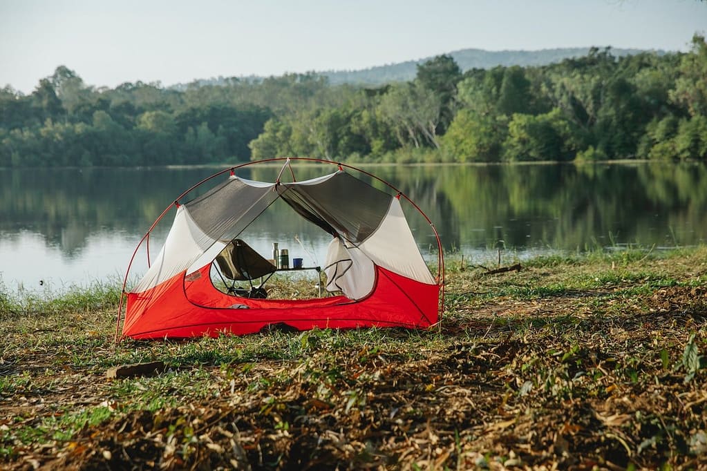 Tent on Soft/Loose Soil near a lake