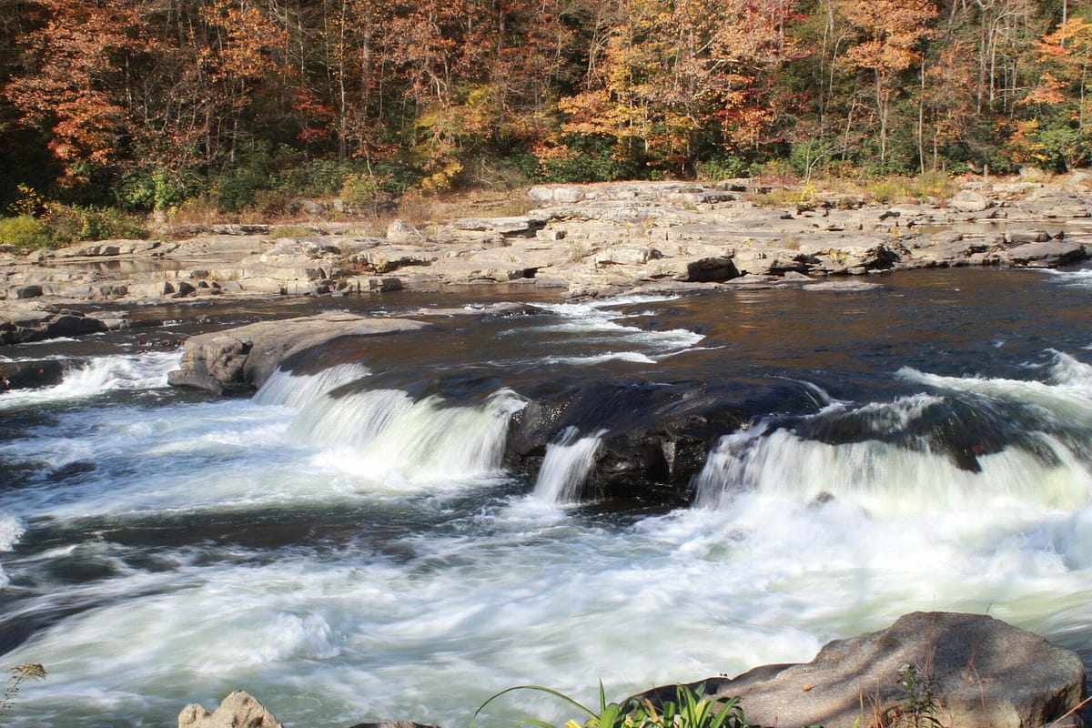 Ohiopyle water falls, fed by netural springs of Pennsylvania