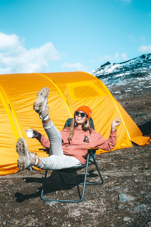 blow up tent in the winter