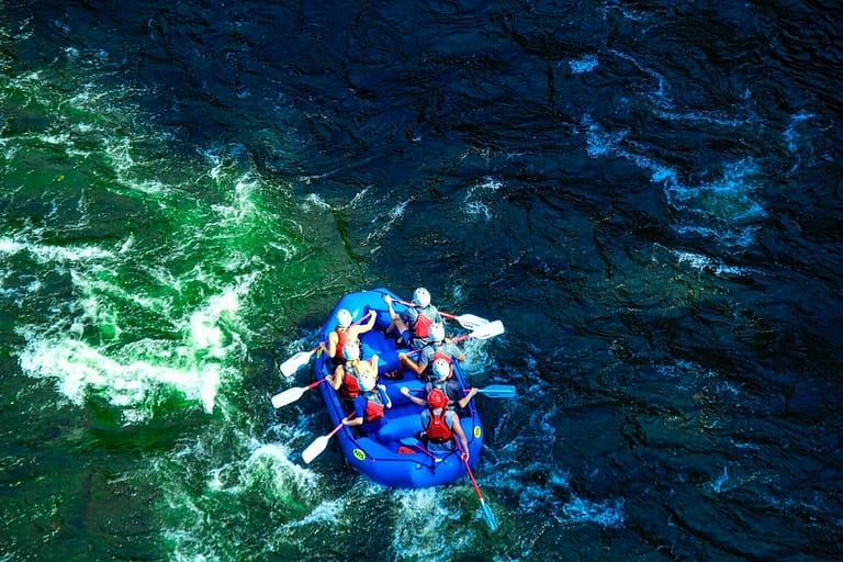 Group of People Rafting at Ohiopyle State Park