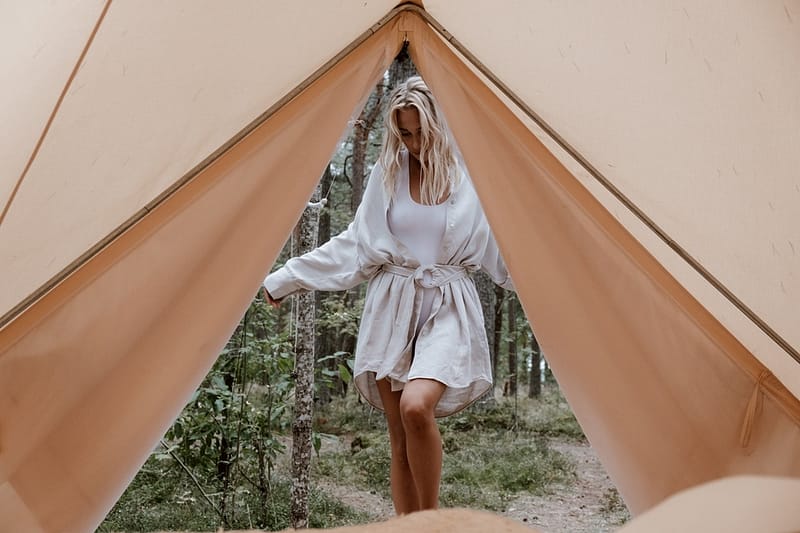 Female Camping