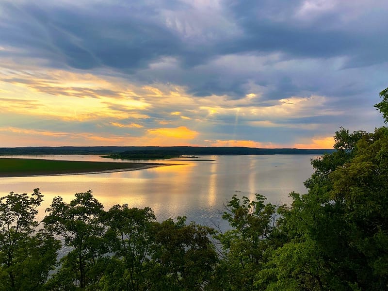 Scenic River view from hill